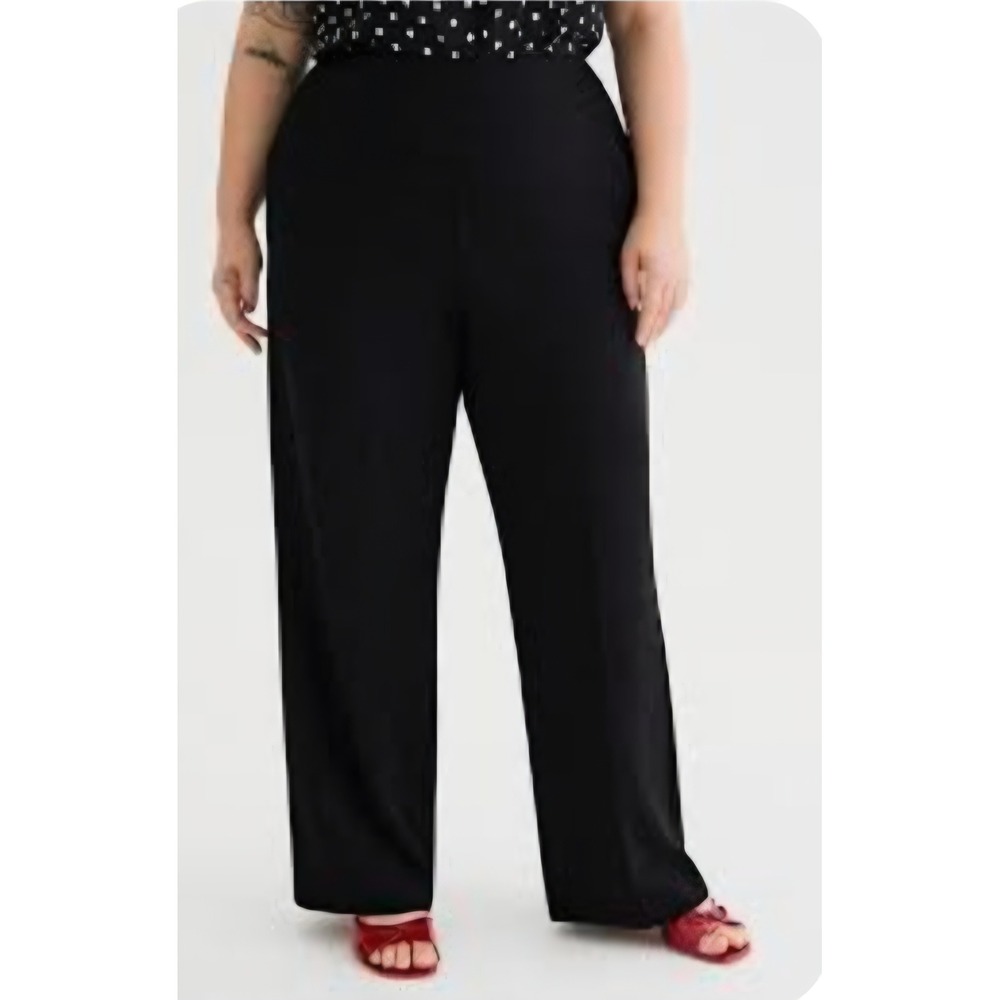 Torrid Studio Luxe Ponte Pant Deep Black‎ Straight Leg Trouser 26 Regular - Picture 3 of 8